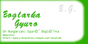 boglarka gyuro business card